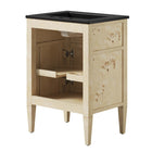 Modway - Elysian 24" Vanette de salle de bain - Burl noir-Placage en bois de burl