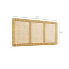 Modway - Sandy Fixé au mur Bois de manguiers et rotin Tête de lit King Size, Rotin naturel-Bois de manguier