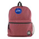 BAZIC Products - Sac à dos basique, 16 po, bordeaux, paquet de 2-Bretelles légèrement rembourrées et réglables et poignée de transport