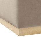 Modway - Tilden Grand velours de performance carré de 28 pouces Rembourré Ottoman - Taupe Natural-8