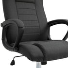 Vinsetto - Chaise de bureau à haut dossier à hauteur réglable avec roulettes-Couleur : gris noir