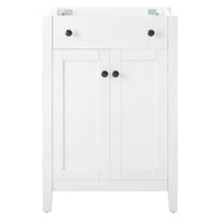 Modway - Nantucket 24" Armoire de toilette de salle de bain (lavabo non inclus) - Blanc-Vanité de salle de bain moderne