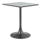 Zuo - Spot Table bistrot - Gris/Noir-Fini terrazzo imitation pierre au style contemporain raffiné