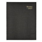 Brownline - 2027 agenda mensuel 14 mois CoilPro couverture rigide – 11 po x 8 1/2 po – noir-Un mois par page double avec un bloc par jour