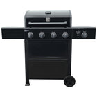Kenmore - Barbecue au gaz à 4 brûleurs avec brûleur latéral - Tout noir-Type de combustible : propane.