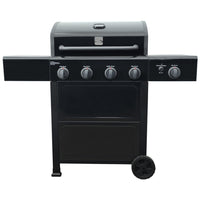 Kenmore - Barbecue au gaz à 4 brûleurs avec brûleur latéral - Tout noir-Type de combustible : propane.