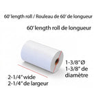 Eddie pis - Rouleau de papier thermique - 2-1/4 po x 60 pi - Paquet de 50 (Sans BPA)-Dispose d'un indicateur de ligne rouge fin de rouleau
