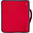 Hilroy - Cartable à fermeture à trois anneaux éclair Pandora de 2 po, rouge/noir-Poche avant à fermeture éclair idéale pour les notes autocollantes, stylos, cartes et autres articles à accès rapide