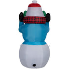 GEMMY - Bonhomme de neige gonflable de Noël animé et frissonnant - 183 cm-Se gonfle automatiquement en quelques secondes et se dégonfle pour un rangement facile