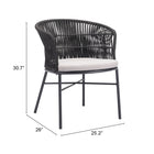 Zuo - Freycinet Chaise de salle à manger - Noir - Ensemble de 2-Garantie limitée de 3 ans
