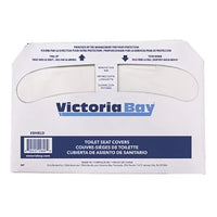 Victoria Bay - Abattant de toilette  Shield demi-pliable - 20 paquets de 250-Housses de siège de toilette blanches demi-pliables
