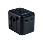 Verbatim - 20W Adaptateur de voyage universel - 3,50 po l x 2,20 po l x 4,10 po H  - Noir-Taille compacte pour un transport pratique 