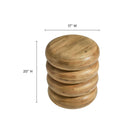 Modway - Ellery Rond empilé Bois Table d’appoint - Naturel-Conception empilée
