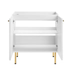 Modway - Chaucer 30" Armoire de toilette de salle de bain (lavabo non inclus) - Blanc-Assemblée requise