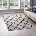 Modway - Marja Treillis marocain Tapis de 5 pi l x 8 pi L - Brun et Gris-Tissage serré à poil bas