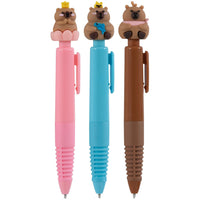 Merangue - Stylo rétractable Capybara Topper-Stylos fantaisie avec embouts en forme de capybara