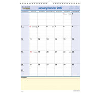 AT-A-GLANCE - Calendrier mural mensuel 2027 QuickNotes - 17 po H x 12 po l - bilingue-Format des pages : 17 po H x 12 po l