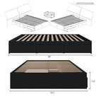 Nexera - Lit double Avenue 3 tiroirs, Noir-8