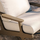 Modway - Saratoga Terrasse extérieure Bois de teck Fauteuil, Caillou-Coussins résistants aux intempéries