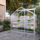 Outsunny - Serre de jardin à entrée libre avec 4 étagères- Les étagères réglables à trois niveaux vous permettent d’organiser les plantes par âge, taille ou type dans la serre
