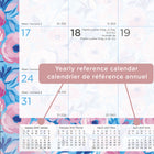 Blueline - 2027 Calendrier sous-main mensuel coloré - 12 mois - de janvier à décembre - 22 po x 17 po - floral - bilingue-Bilingue : anglais et français