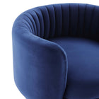 Modway - Embrace Touffe Performance Velvet Chaise pivotante - Marine d’or-Système de soutien à ressorts