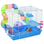 PawHut - Cage pour hamster 18 po L Grande Maison pour petits animaux à 2 niveaux - Bleue-Conception à 2 niveaux offrant amplement d'espace pour que votre animal fasse de l'exercice, se détende et explore