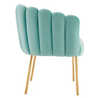 Modway - Sanna Chenal Touffé Performance Velvet Fauteuil - Monnaie-Glissements au pied sans marquer