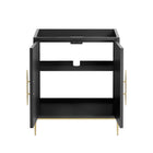 Modway - Awaken 30" Armoire à coiffeuse de salle de bain - Noir-Rangement spacieux