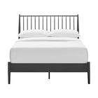 Modway - Adair Fuseau Métal Lit de plateforme complet, Charbon de bois-Assemblée requise