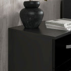 HOMCOM - Table de nuit moderne avec 3 tiroirs à finition brillante pour chambre - noir - lot de 2-Fabriqué en panneau de particules pour une meilleure résistance et un entretien facile