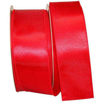 JAM Paper - Ruban de satin simple face - 2 1/2" de largeur x 50 verges - Rouge-Couleur: Rouge