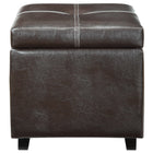 Modway - Treasure Vinyle rembourré Ottoman - Espresso-Ottoman de stockage
