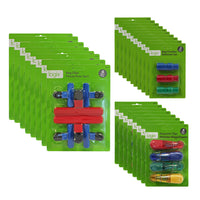 Logix - Ensemble de 110 pièces de sacs à clips - Clips magnétiques, clips pour sacs et attaches-Multiensemble de 110 pièces comprenant des clips magnétiques, des clips pour sacs et des attaches