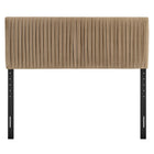 Modway - Eloise Velours de performance résistant aux taches Tête de lit complète, Taupe-Positions de montage ajustables en hauteur