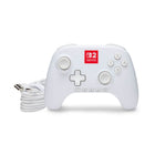 PowerA - Manette câblée Advantage  pour Nintendo Switch 2 avec Lumectra - Blanc-Riche en fonctionnalités : les fonctionnalités supplémentaires incluent des anneaux antifriction intégrés pour un contrôle fluide des manches et une prise stéréo de 3,5 mm pour brancher votre casque d’écoute préféré