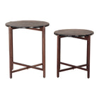 Zuo - Gema Table basse - Bronze - Ensemble de 2-Dimensions: 21,8 po L x 21,8 po L x 24,0 po H