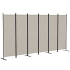 HOMCOM - Séparateur de pièce autoportant 6 panneaux pour bureau à domicile - beige-Conception à six panneaux, idéale pour créer un espace personnel ou diviser de grandes pièces 
