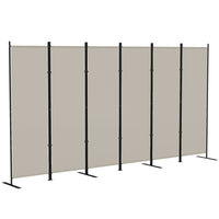 HOMCOM - Séparateur de pièce autoportant 6 panneaux pour bureau à domicile - beige-Conception à six panneaux, idéale pour créer un espace personnel ou diviser de grandes pièces 
