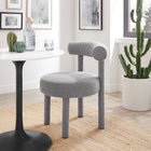 Modway - Toulouse Tissu Boucle Chaise à manger - Gris clair-Coussinets de pied non marqués