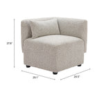 Zuo - Simu Chaise d’angle - Grège dune-Garantie limitée de 3 ans