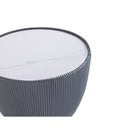 Manhattan Comfort - Ensemble de 2 tables : table basse Anderson moderne 71,5 cm et table d’appoint 46,8 cm - crème et gris-Garantie limitée du fabricant de 30 jours