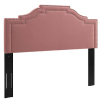 Modway - Lucia Performance Velvet Tête de lit King/King de Californie, Rose poussiéreuse-Tête de lit King King/California King Size