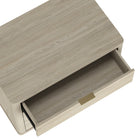 Manhattan Comfort - Ensemble de 2 tables de chevet modernes Evelyn 32" à 3 tiroirs - Naturel-Conception de base de balai à plateforme surélevée permettant un nettoyage facile