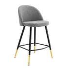 Modway - Cordial Tissu Tabourets de comptoir - Gris clair - Ensemble de 2-Assemblée requise