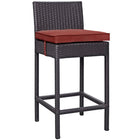 Modway - Convene Terrasse extérieure Tissu Tabouret de bar - Cassise à l’espresso-Pour divertir ou pour un usage quotidien