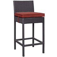 Modway - Convene Terrasse extérieure Tissu Tabouret de bar - Cassise à l’espresso-Pour divertir ou pour un usage quotidien