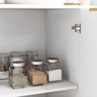 HOMCOM - Buffet 47,2 po L, meuble de rangement - blanc-Les pieds en métal surélevés facilitent le nettoyage 