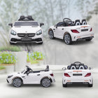Aosom - Voiture électrique 12v pour enfant avec télécommande parentale - blanc-Réglage à deux vitesses (manuel) ou trois vitesses (télécommande) avec une vitesse maximale de 3,1 mph (5 km/h) 