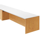 Modway - Kinetic Support mural de 49" Bureau avec armoire et tablette - White Natural-7